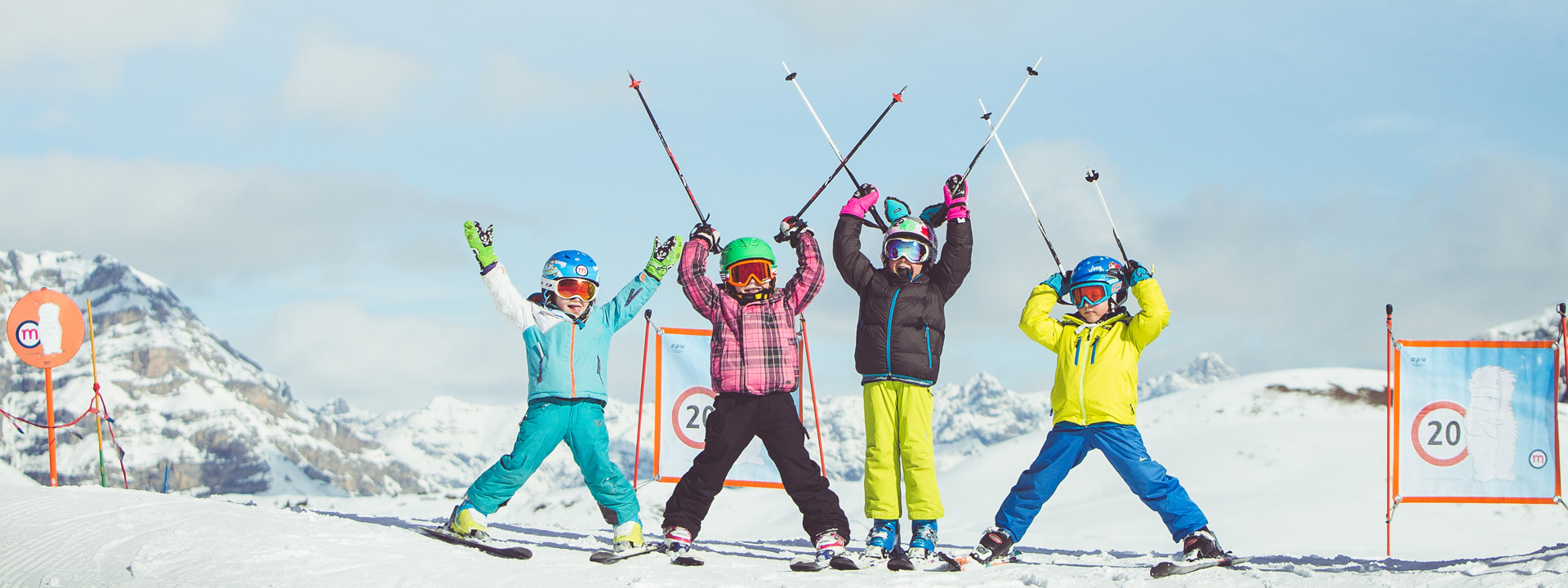 Tanto divertimento per i bambini nella ski area Mottolino a Livigno