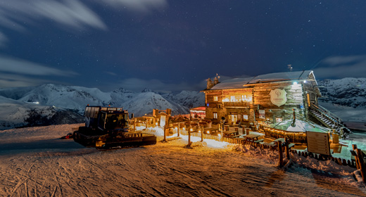 Cena in quota al Camanel di Planon sulla ski area Mottolino a Livigno ogni giovedì sera