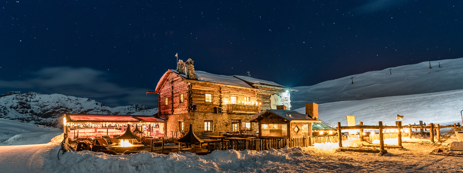 Cena in quota al Camanel di Planon sulla ski area Mottolino a Livigno ogni giovedì sera