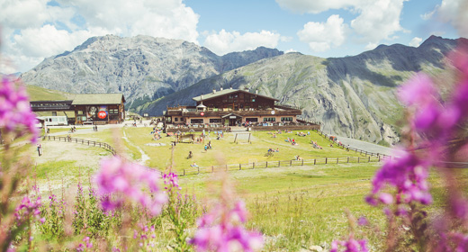 Panoramica del rifugio M'eating Point al Mottolino di Livigno