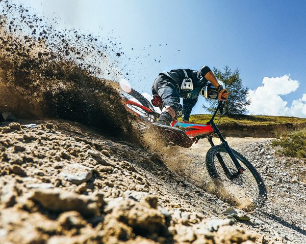 Curva sentiero rosso Mottolino Bikepark Livigno