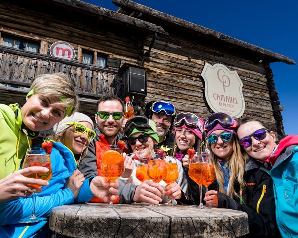 Festa organizzata con i gruppi al Camanel di Planon nella ski area Mottolino a Livigno