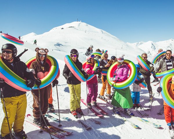 Evento in gruppo sulla ski area Mottolino a Livigno