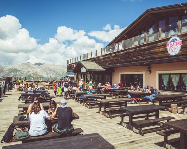 Terrazza Esterna del M'eating Point al Mottolino Livigno