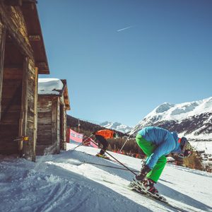 Partenza Self Timing nella ski area Mottolino a Livigno